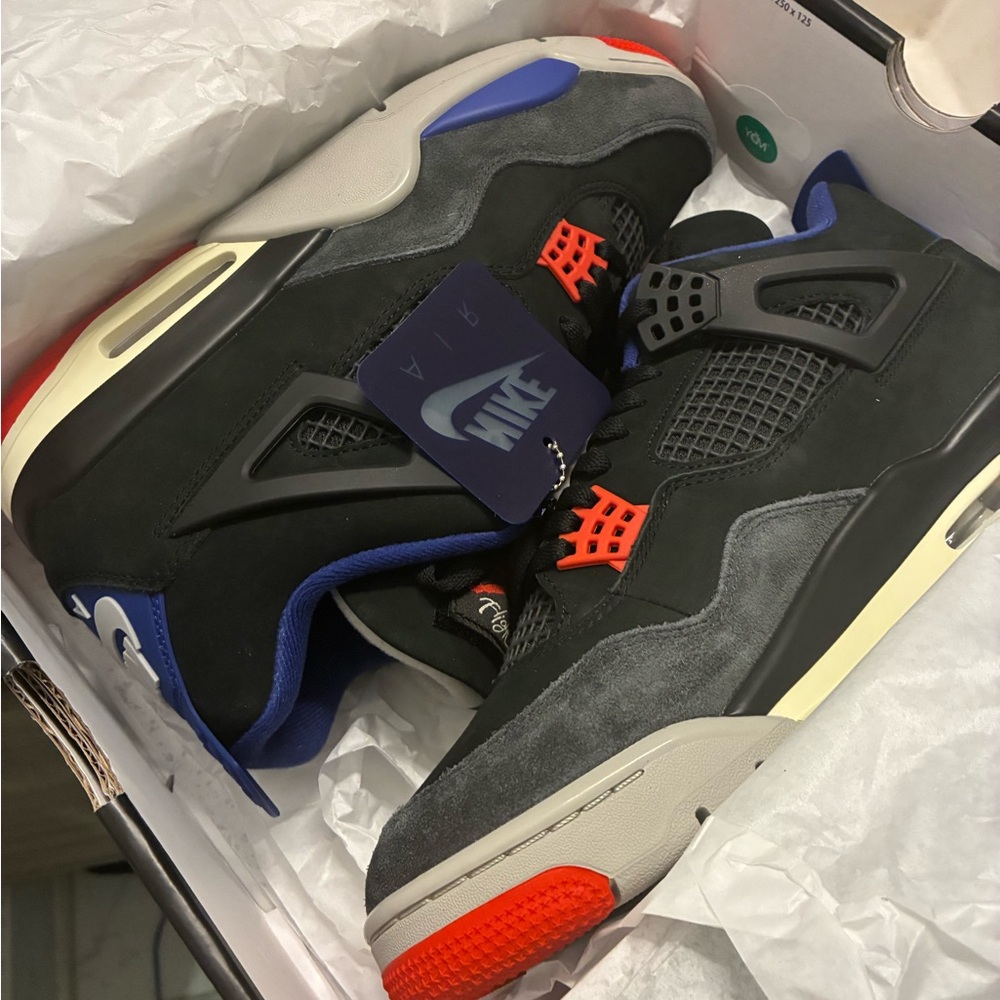 Nike Men's Black, Blue, and Red Sneakers